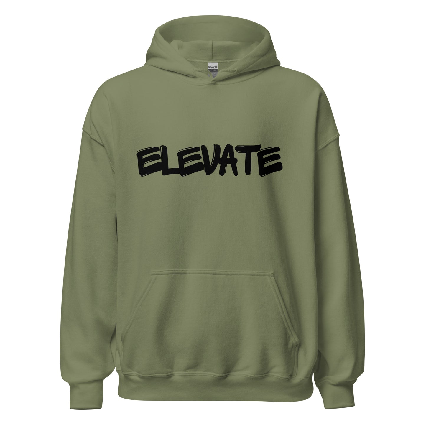 Elevate Unisex Hoodie Black letters