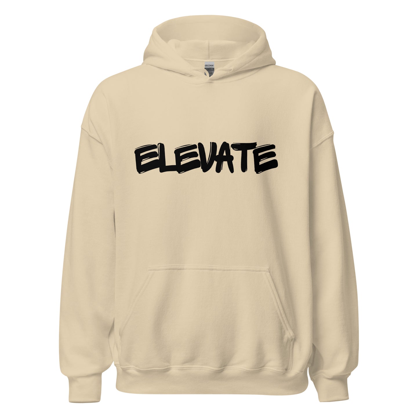 Elevate Unisex Hoodie Black letters