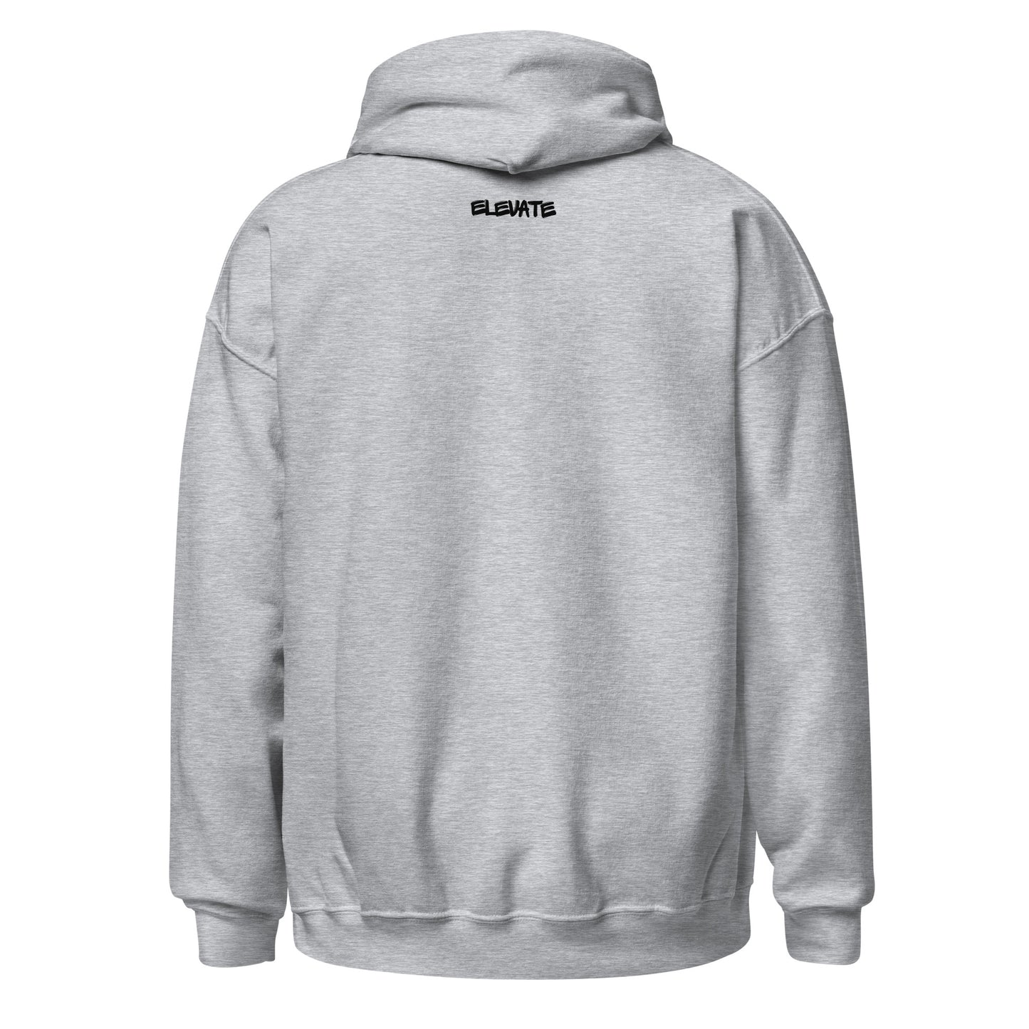 Elevate Unisex Hoodie Black letters
