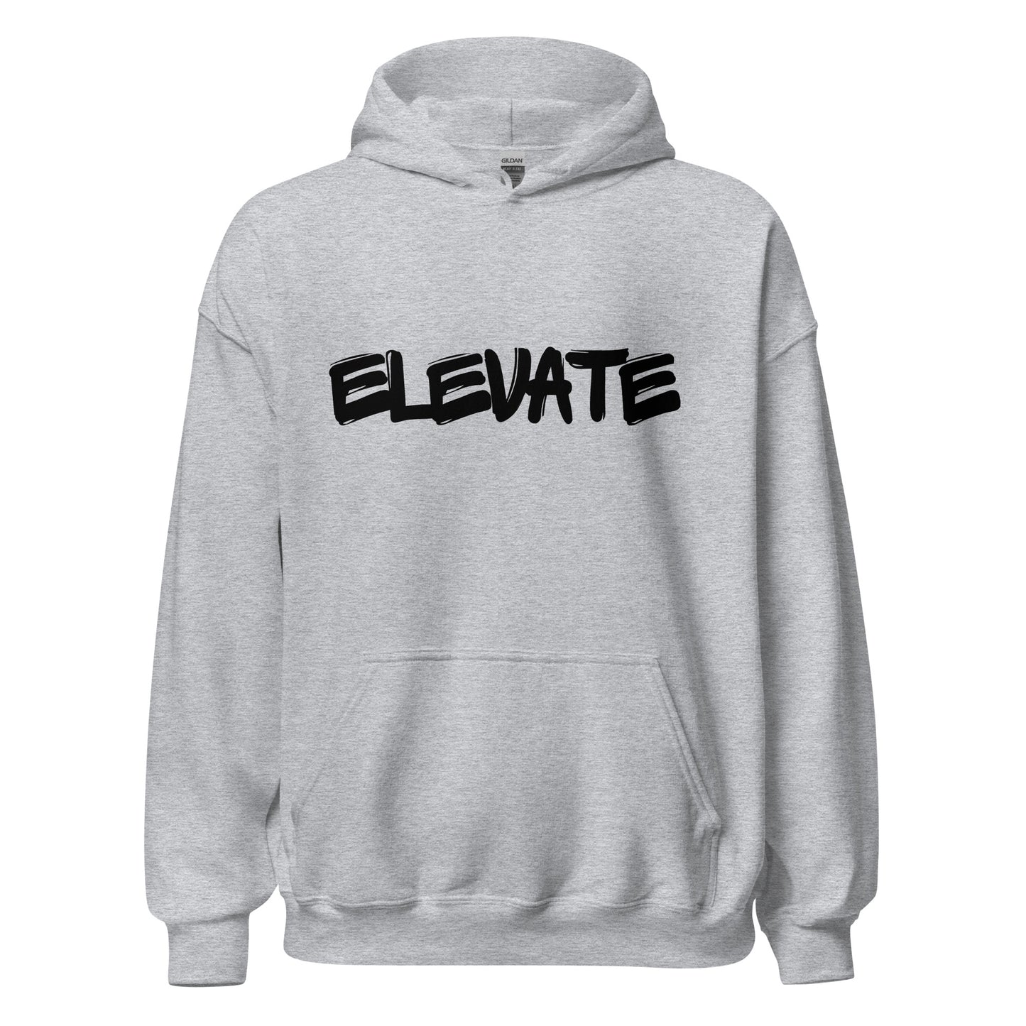 Elevate Unisex Hoodie Black letters
