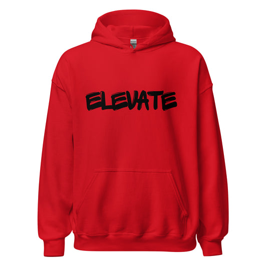 Elevate Unisex Hoodie Black letters